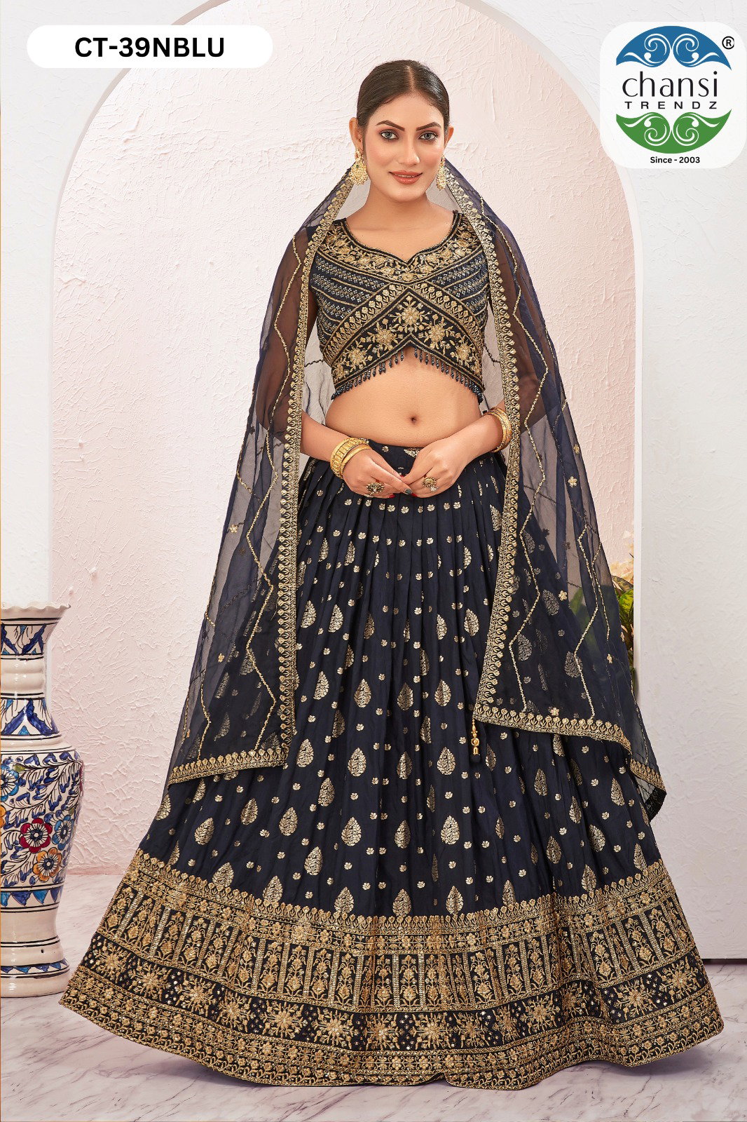 CHANSI TRENDZ 04- NAVY BLUE LEHENGA COLLECTION