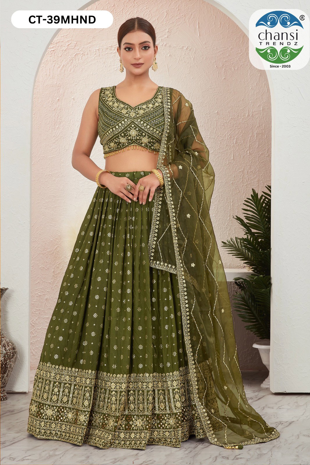 CHANSI TRENDZ 06- MEHENDI LEHENGA COLLECTION