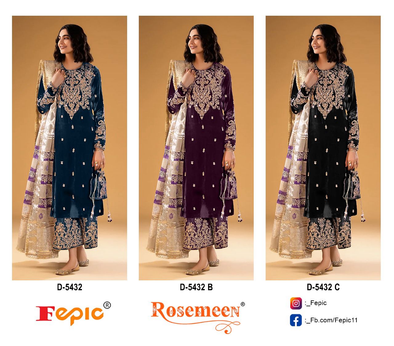 FEPIC D 5432 ROSEMEEN GEORGETTE SALWAR SUIT