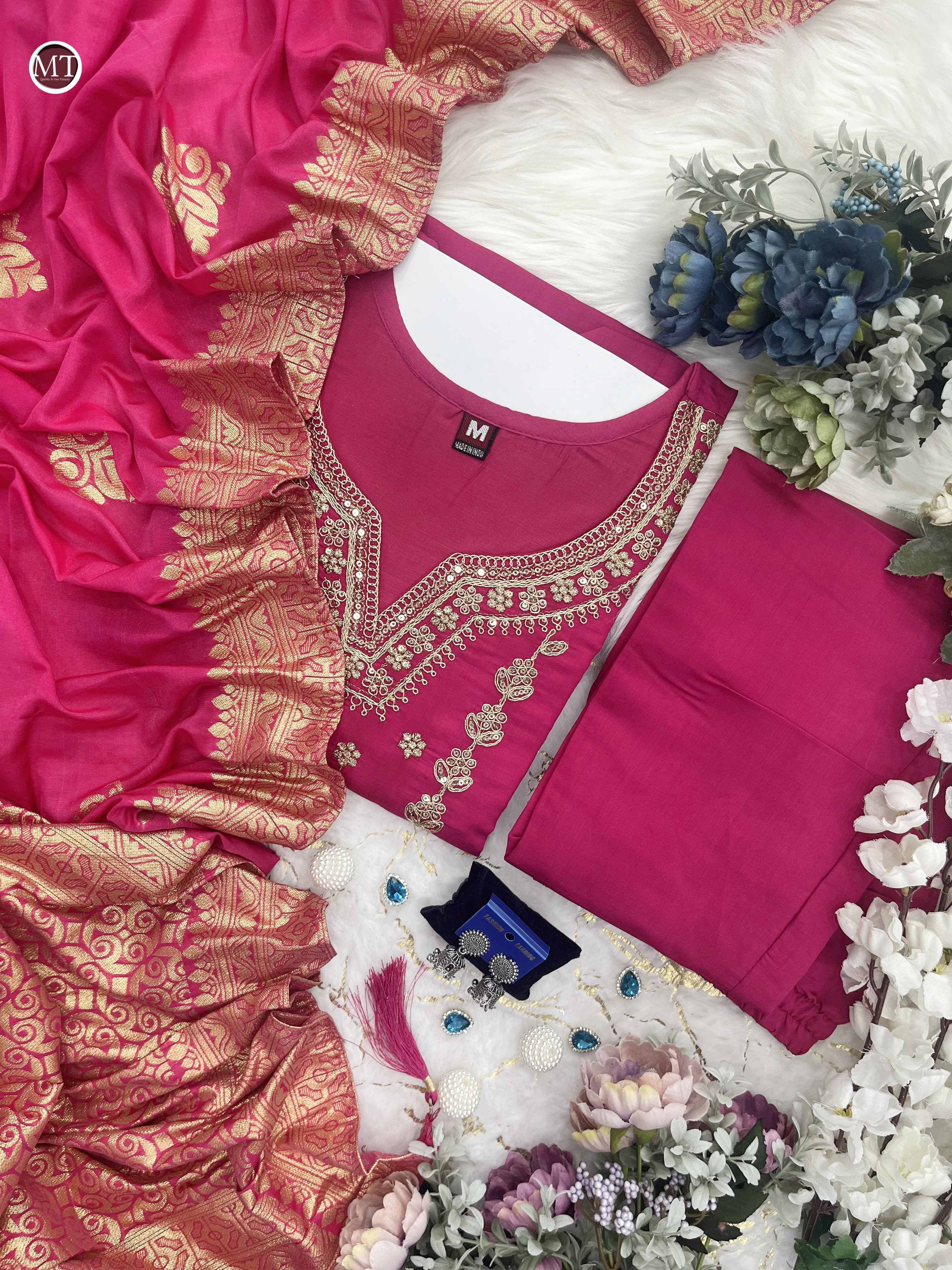 KUSUMA M-04 Designer Kurta With Pant And Dupatta Collection
