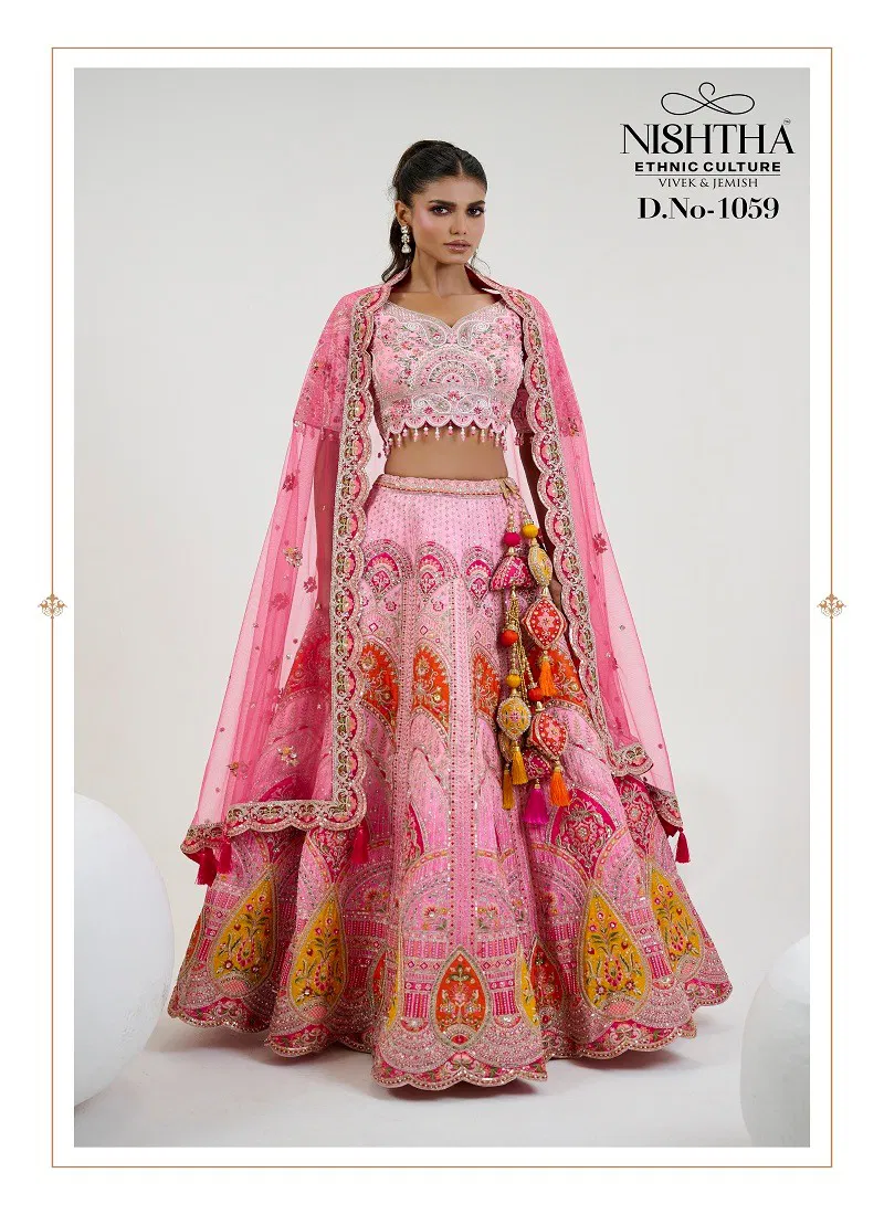 Nishtha 1059 Light Pink Bridal Vol 2 Designer Lehenga Choli Collection