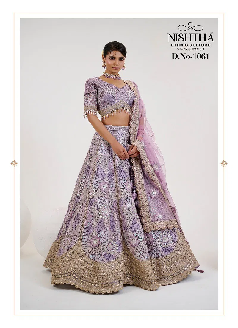 Nishtha 1061 Lavender Bridal Vol 2 Designer Lehenga Choli Collection