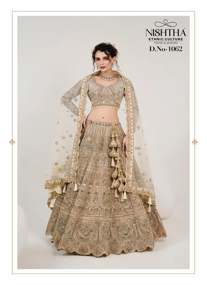 Nishtha 1062 White Multi Bridal Vol 2 Designer Lehenga Choli Collection