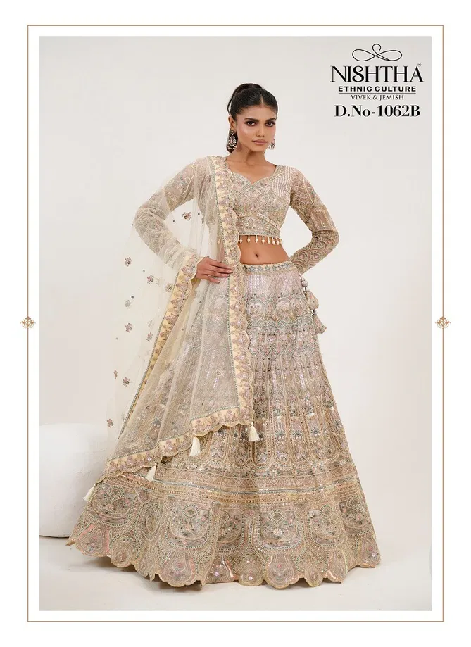 Nishtha 1062B Gold Bridal Vol 2 Designer Lehenga Choli Collection