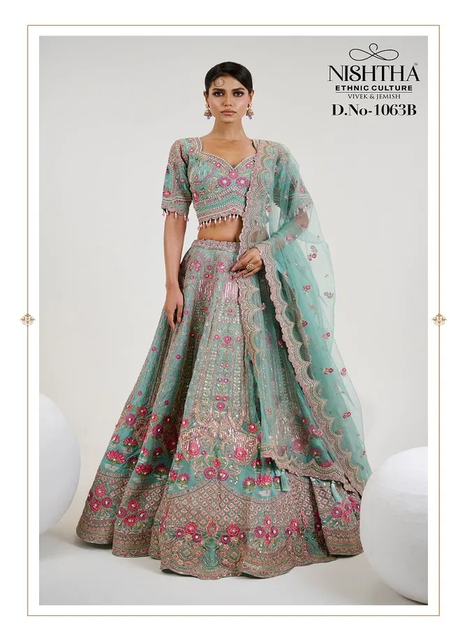 Nishtha 1063B Sky Bridal Vol 2 Designer Lehenga Choli Collection