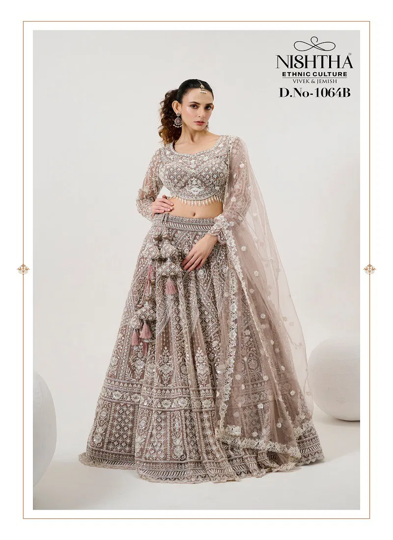 Nishtha 1064B Brown Bridal Vol 2 Designer Lehenga Choli Collection