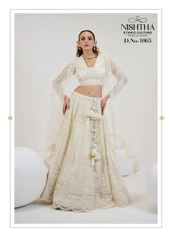Nishtha 1065 Off White Bridal Vol 2 Designer Lehenga Choli Collection
