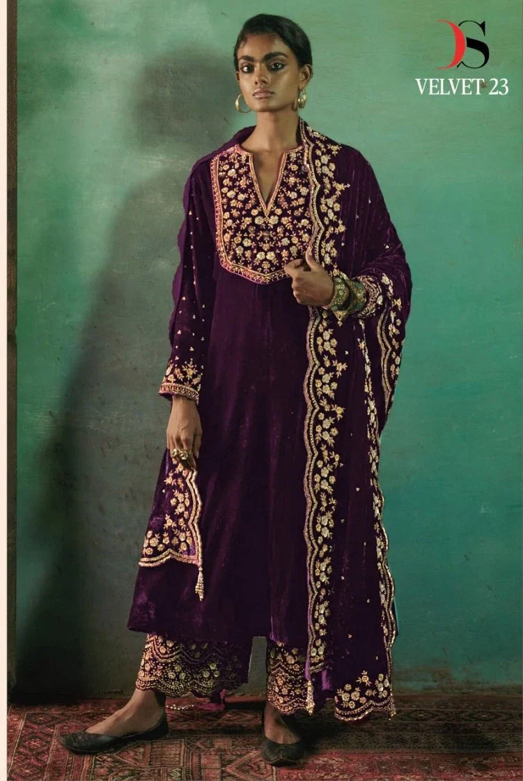 Deepsy Velvet 23 Series 32213 Velvet Pakistani Salwar Suit