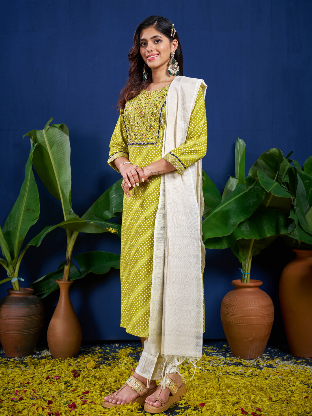 KUSUMA AR 1077 Parrot Kurti Pant With Dupatta Collection
