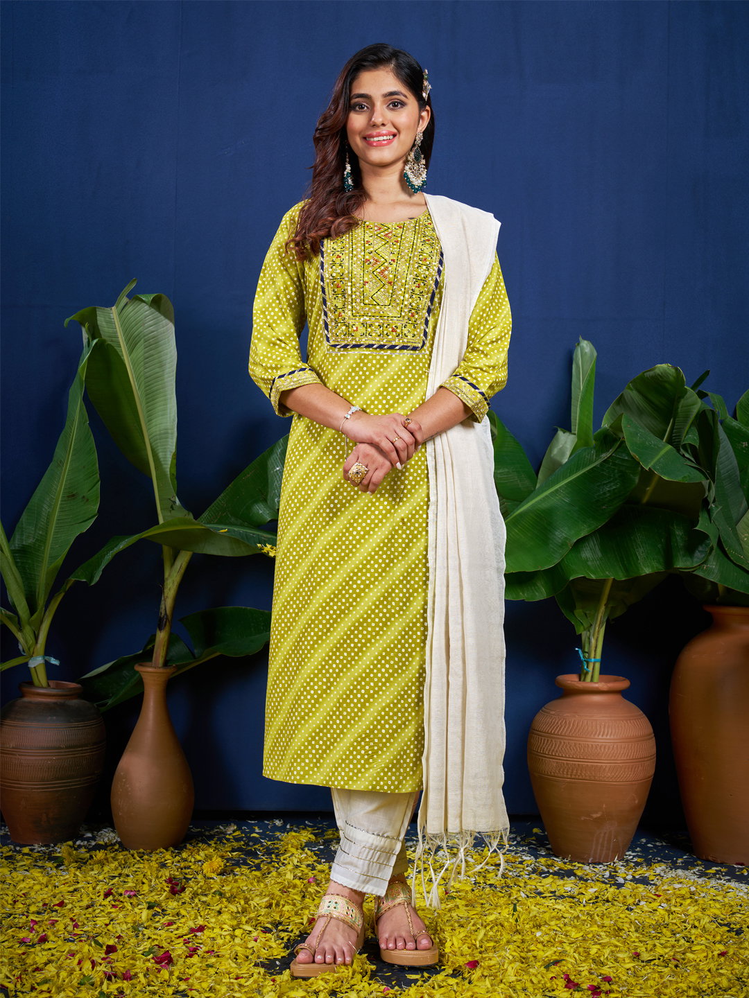 KUSUMA AR 1077 Parrot Kurti Pant With Dupatta Collection