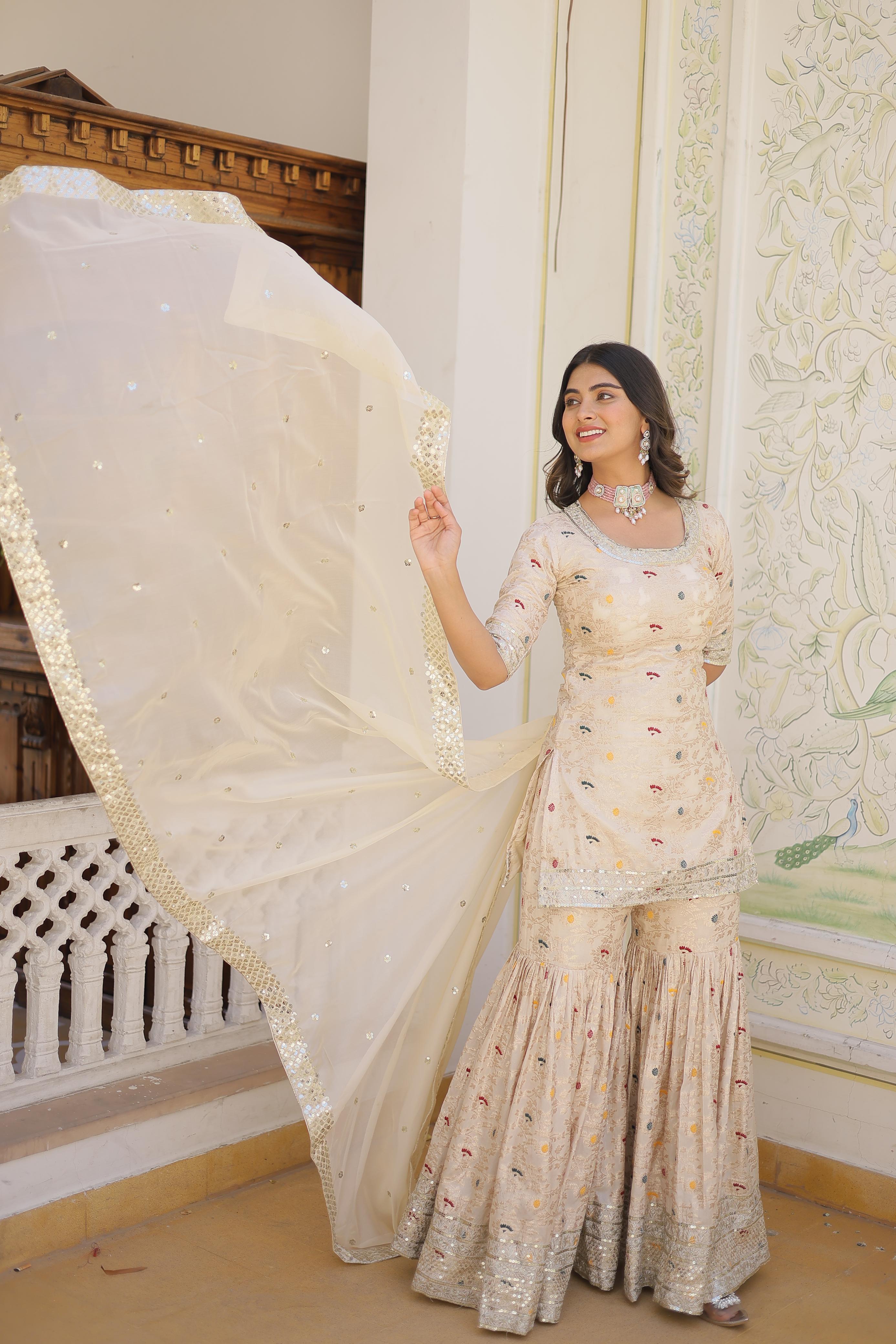 Lekha SG-9182 Designer Readymade Top-Gharara-Dupatta Collection