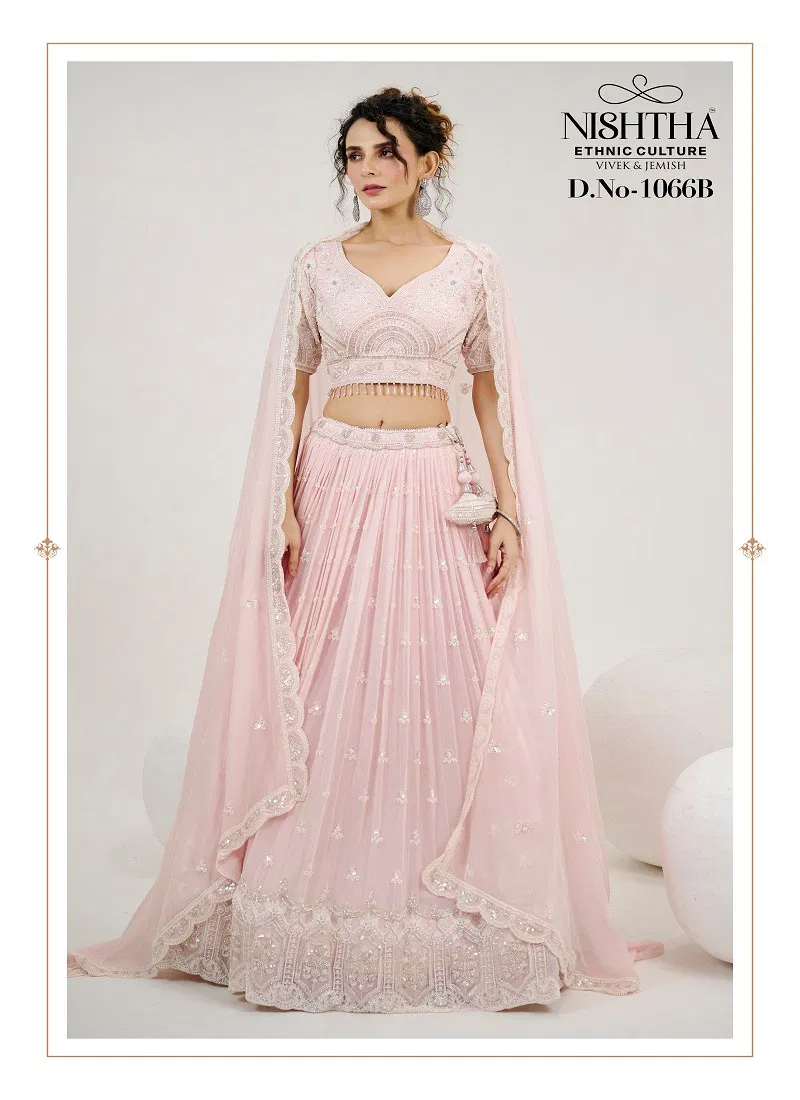 Nishtha 1066B Light Pink Bridal Vol 2 Designer Lehenga Choli Collection