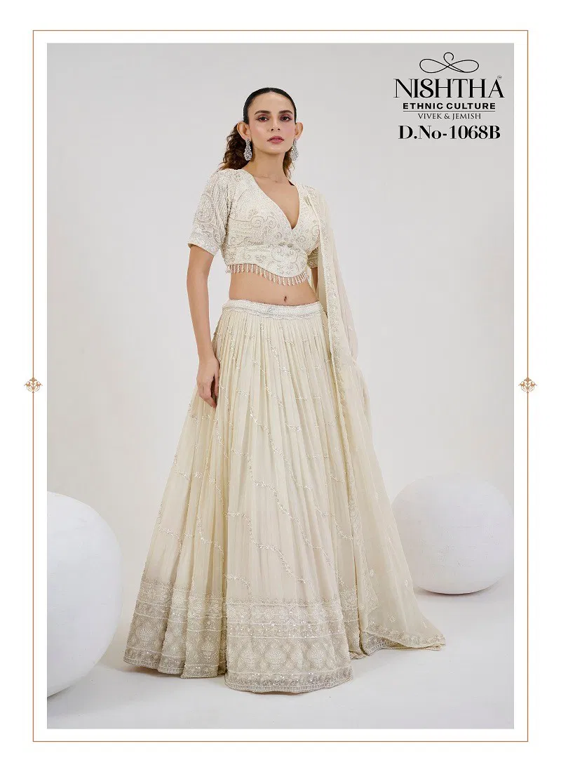 Nishtha 1068B Off White Bridal Vol 2 Designer Lehenga Choli Collection
