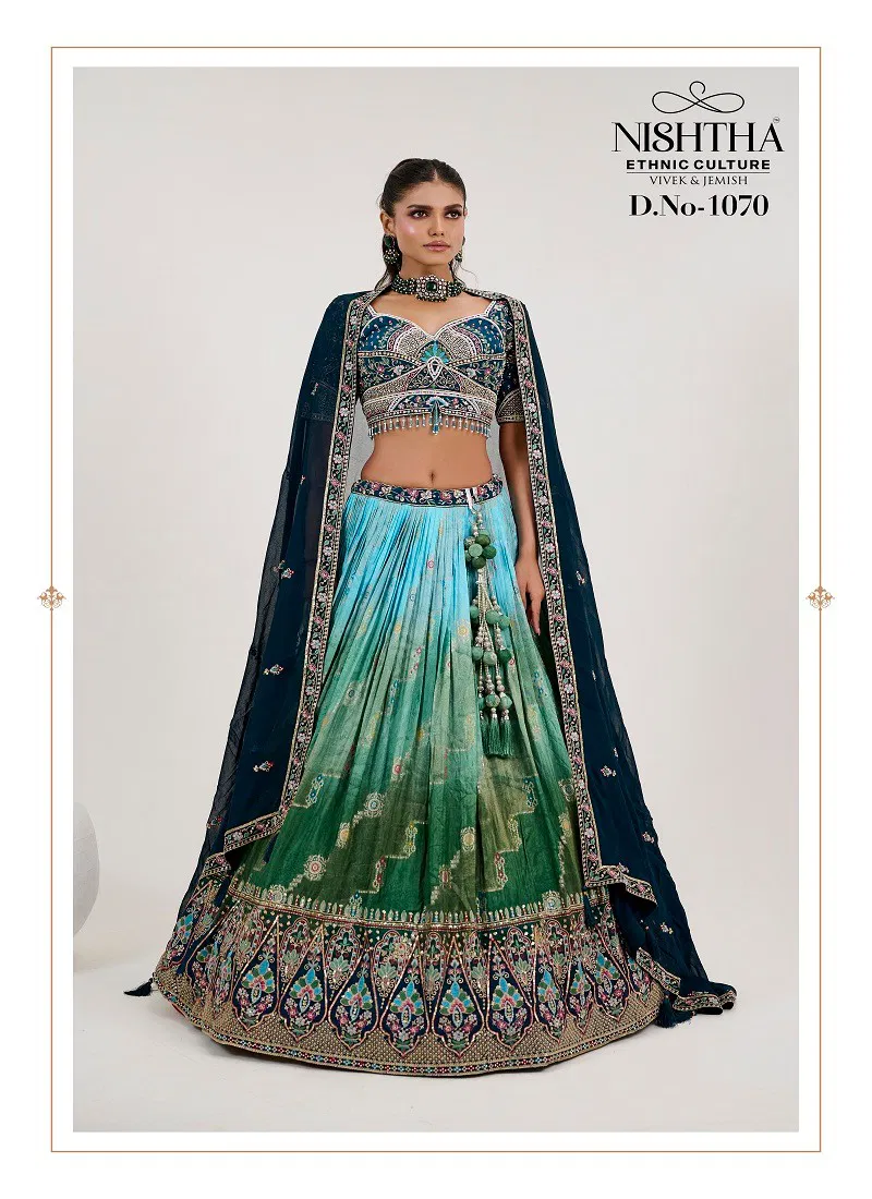 Nishtha 1070 Blue Bridal Vol 2 Designer Lehenga Choli Collection