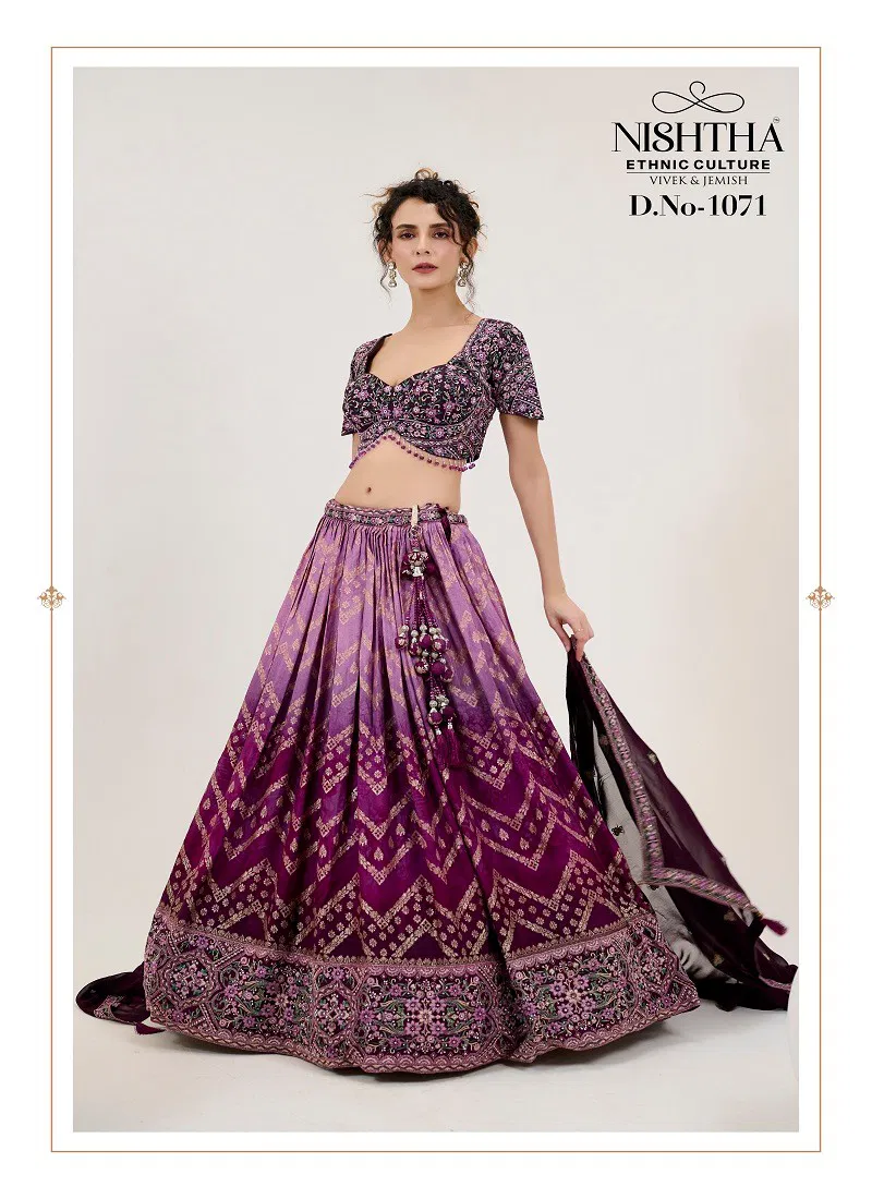 Nishtha 1071 Wine Bridal Vol 2 Designer Lehenga Choli Collection