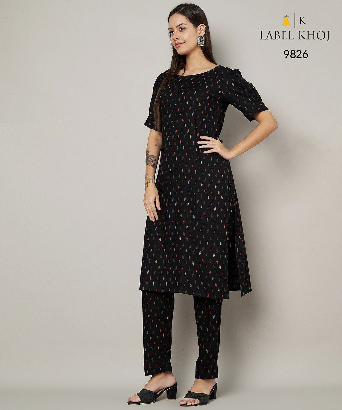 Label Khoj 9826 Viscose Rayon Co Ord Set