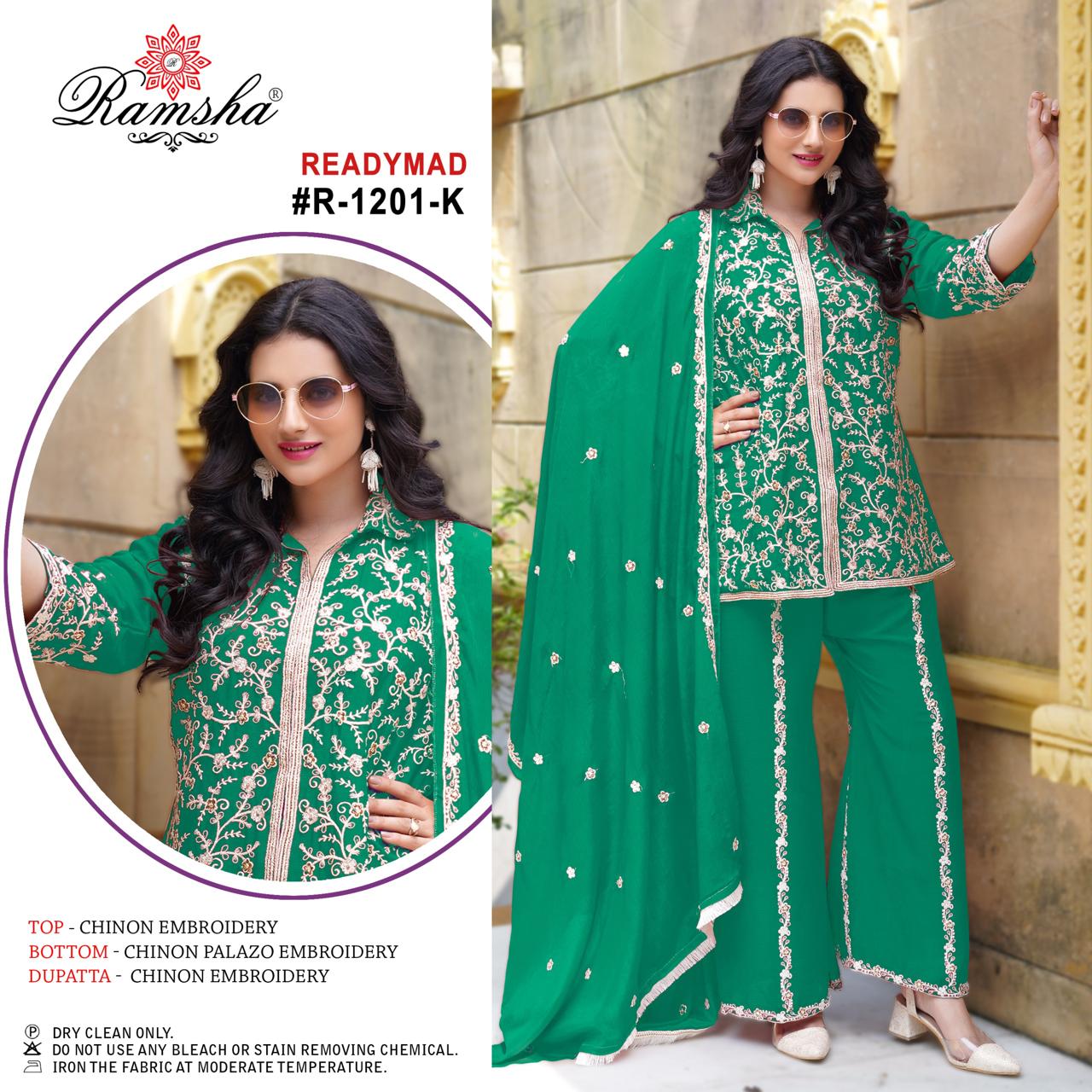 Ramsha R 1201 I To L Ready Made Pakistani Salwar Suits