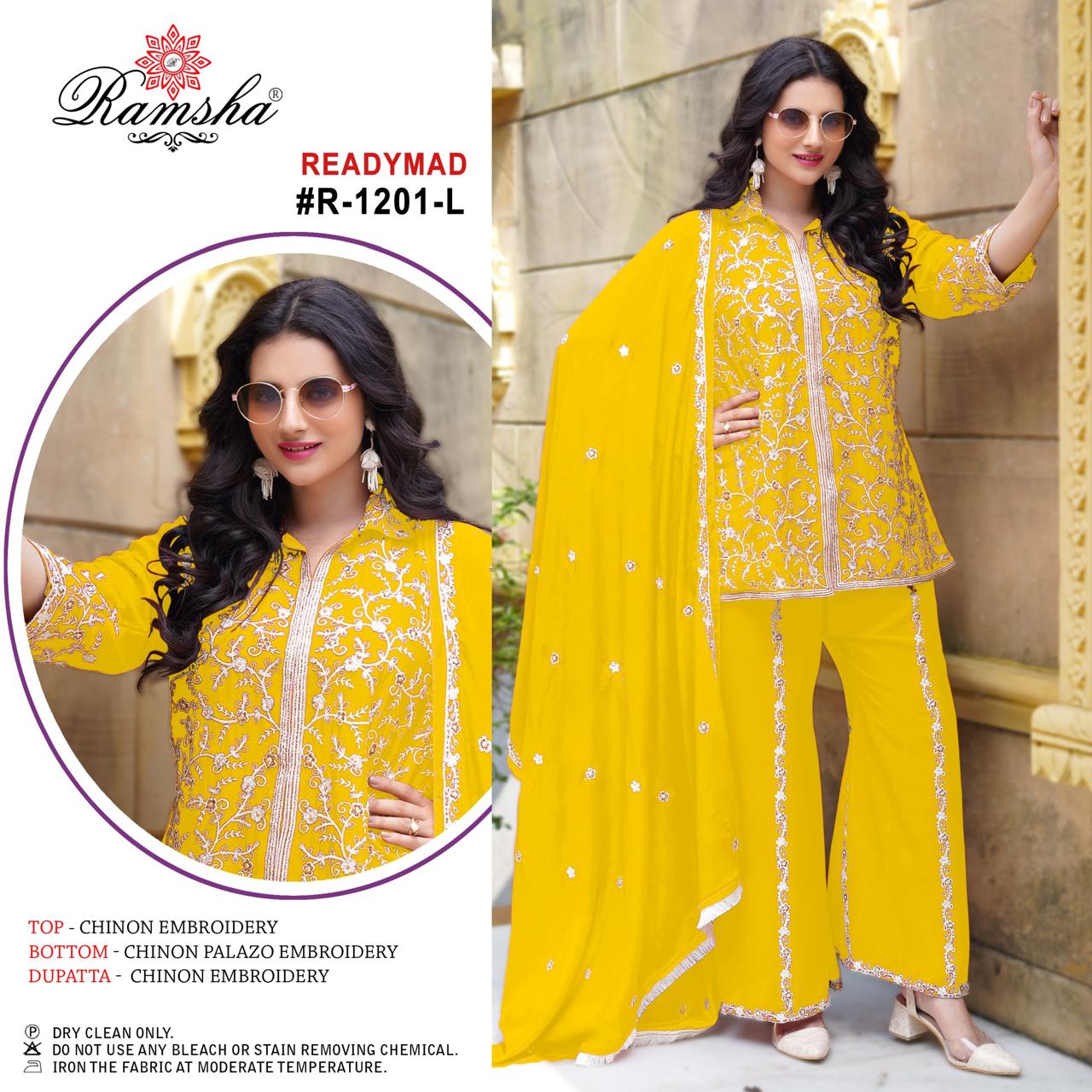 Ramsha R 1201 I To L Ready Made Pakistani Salwar Suits