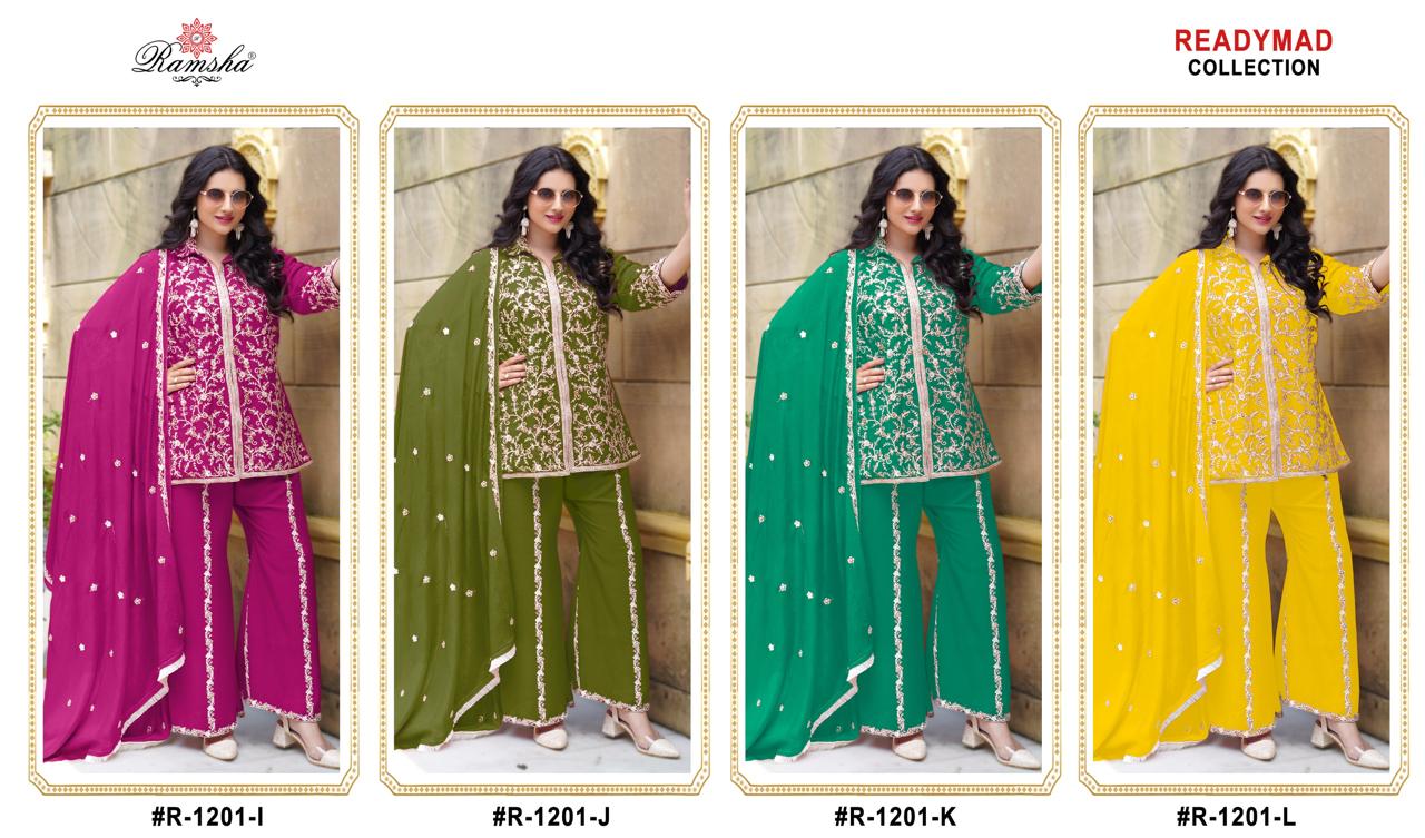 Ramsha R 1201 I To L Ready Made Pakistani Salwar Suits