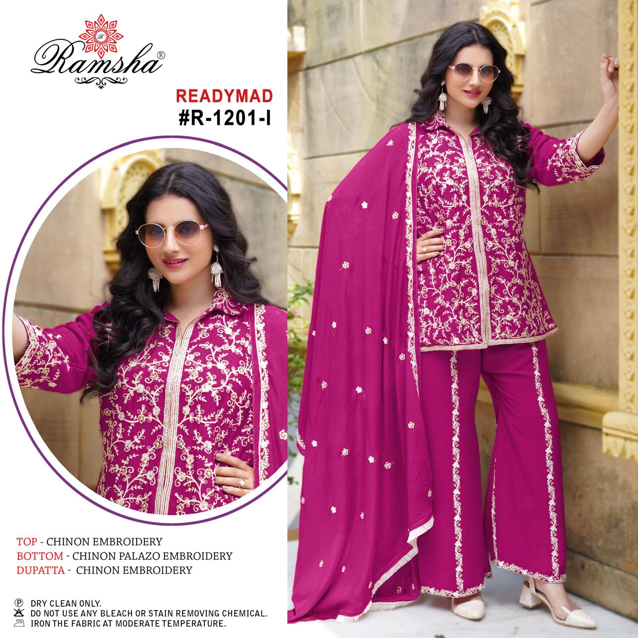 Ramsha R 1201 I To L Ready Made Pakistani Salwar Suits