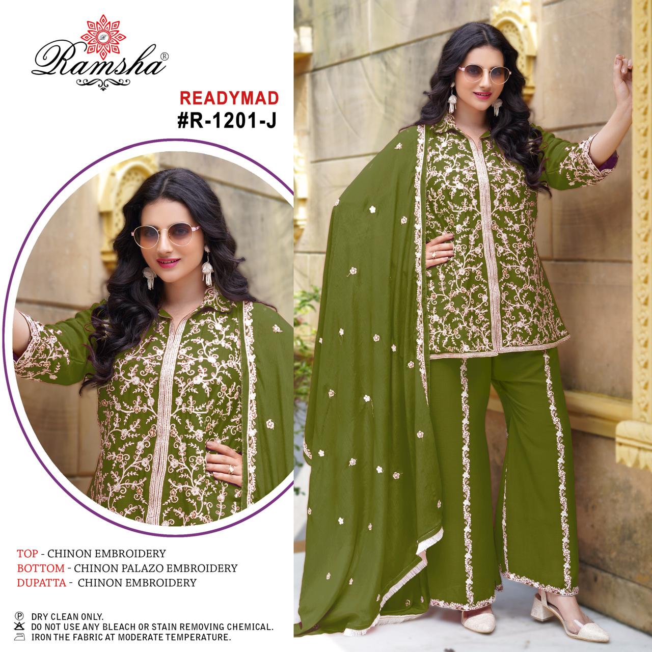 Ramsha R 1201 I To L Ready Made Pakistani Salwar Suits