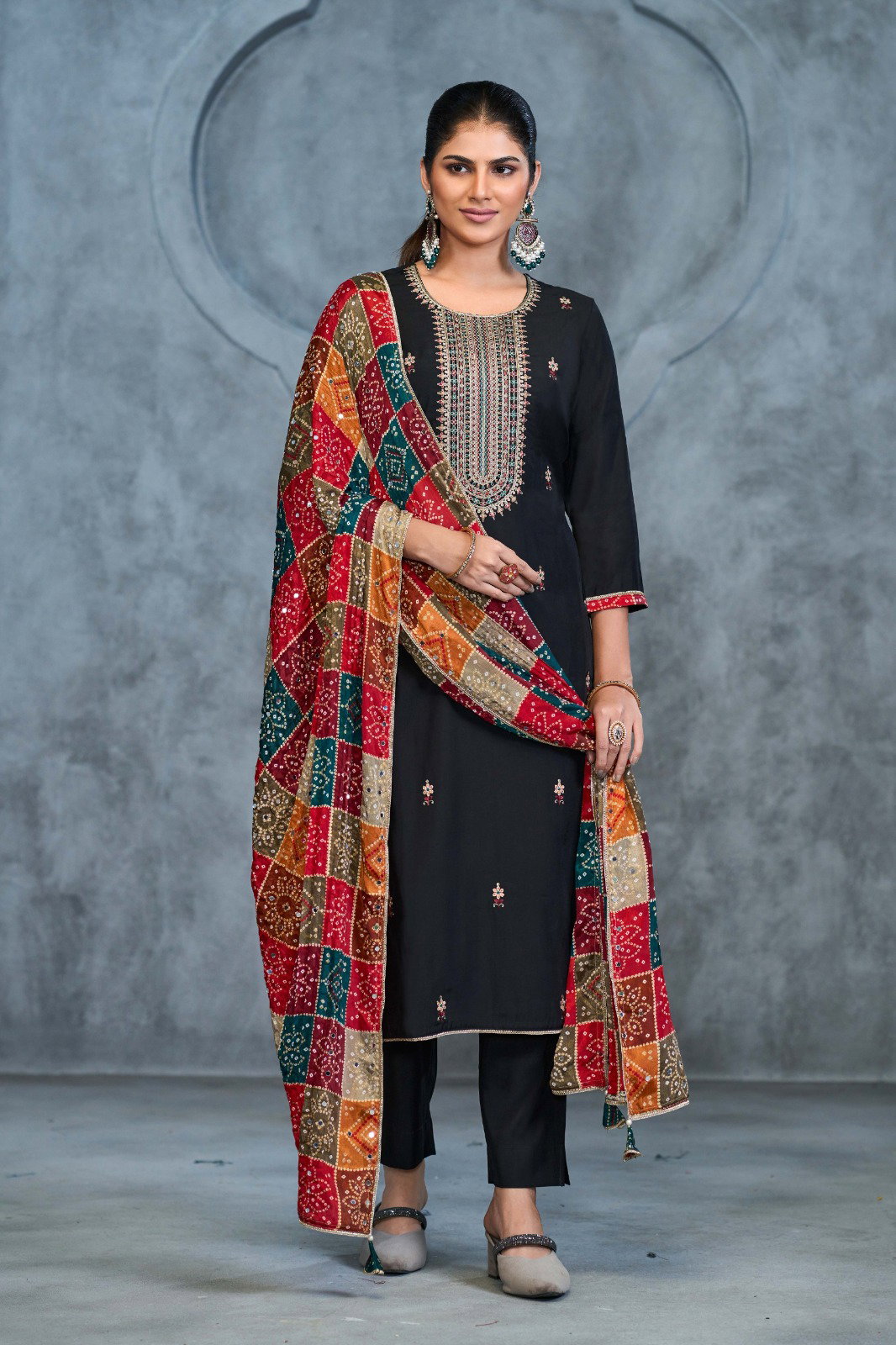 Label Khoj 9816 Silk Fancy Kurti Bottom With Dupatta