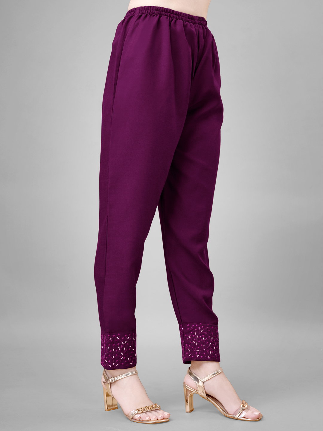 KUSUMA AR 1111 Purple Cotton Kurti Pant With Dupatta Collection