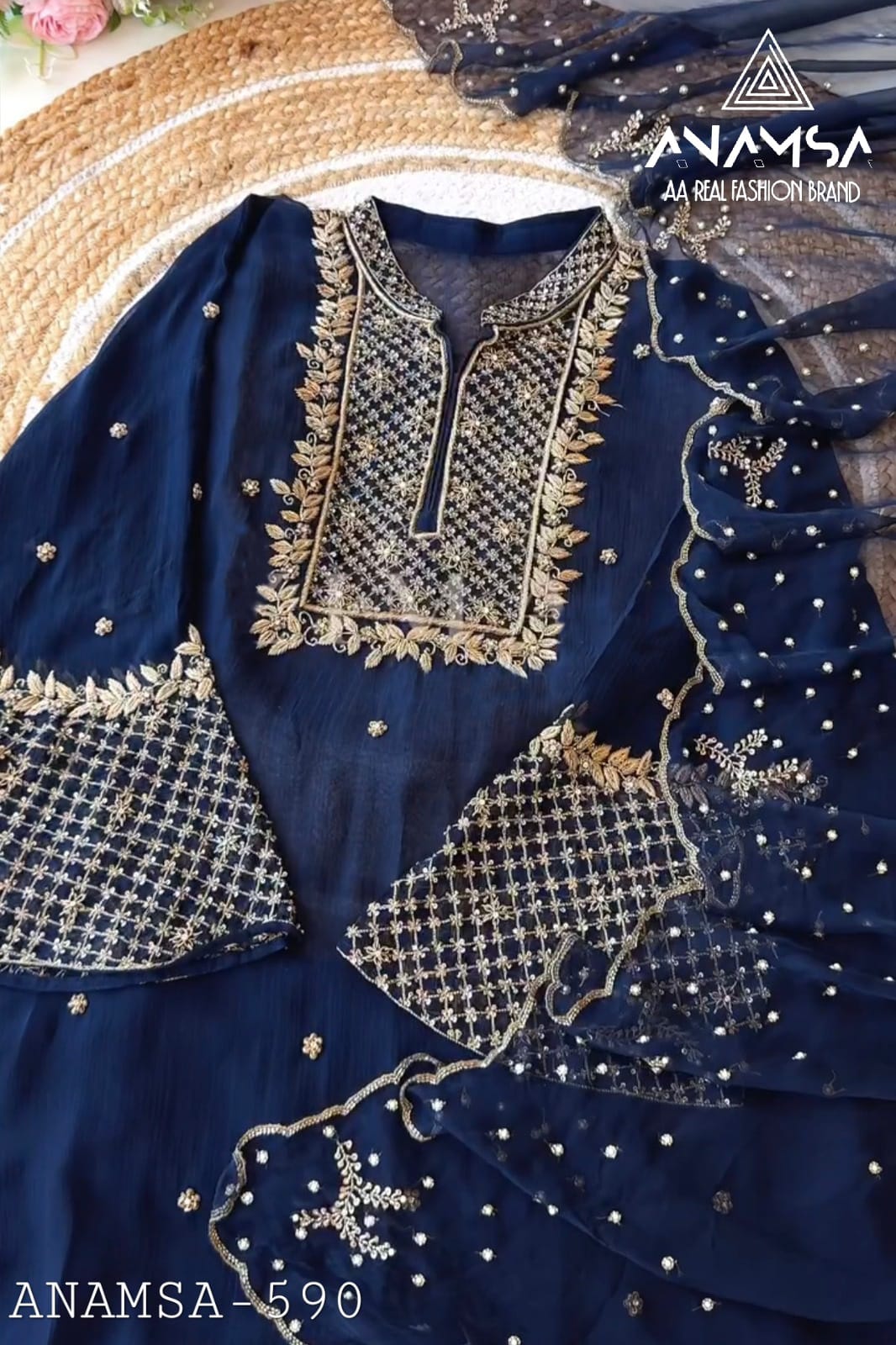 Anamsa 590 Georgette Embroidered Pakistani Salwar Kameez