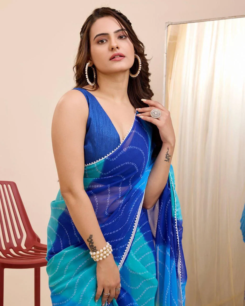 SU-757 Designer Georgette Sarees Collection