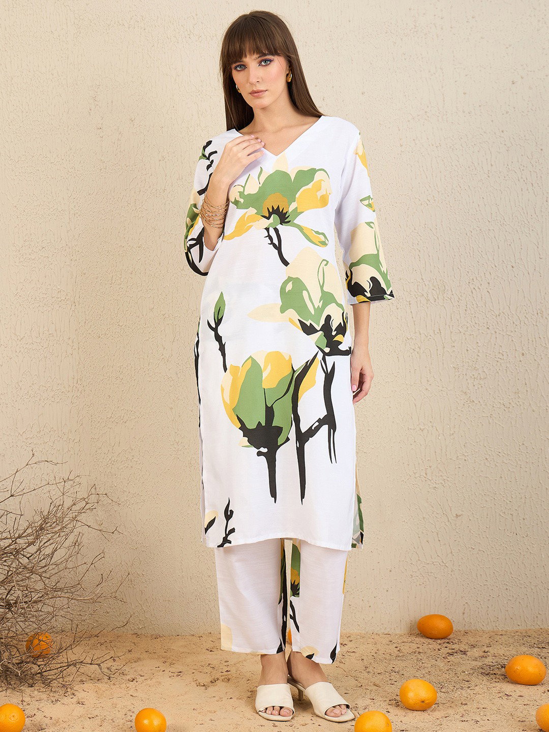 Indo Era 2533 Cotton Blend Printed Kurti With Bottom