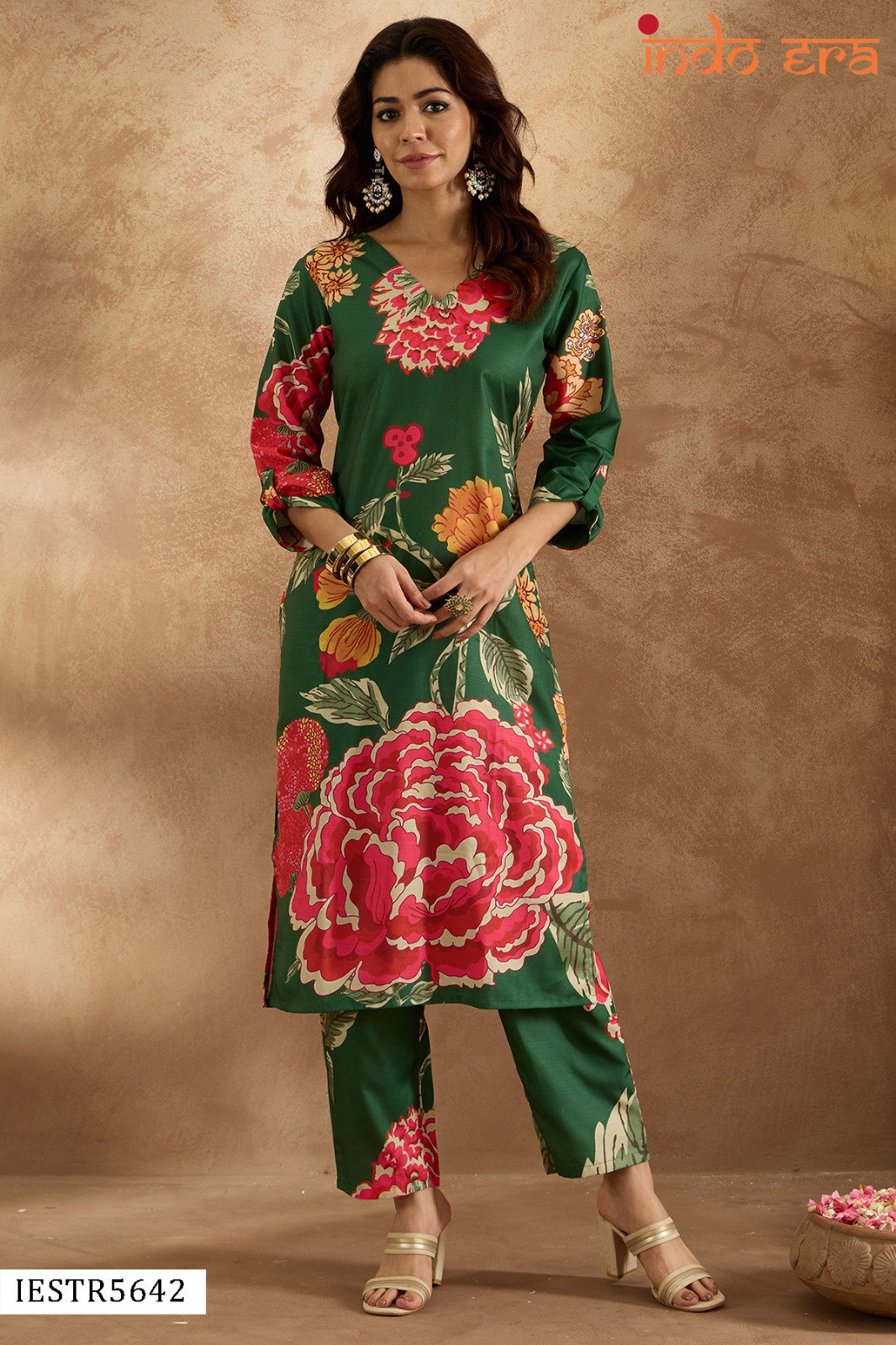 Indo Era 2533 Cotton Blend Printed Kurti With Bottom