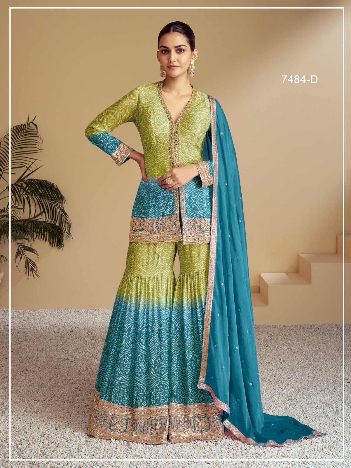Florence 7484 A to D Colors Chinon Designer Salwar Suit Collection