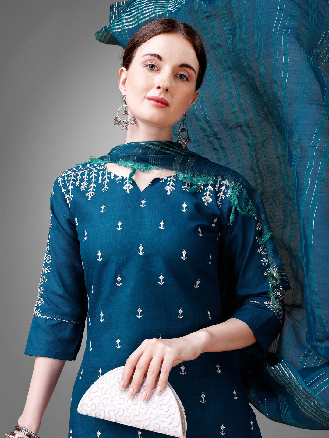 KUSUMA AR 1113 Morpichh Cotton Kurti Pant With Dupatta Collection