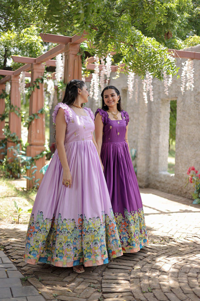 Lekha GW-9151 Gown With Rich Designer Print Collection