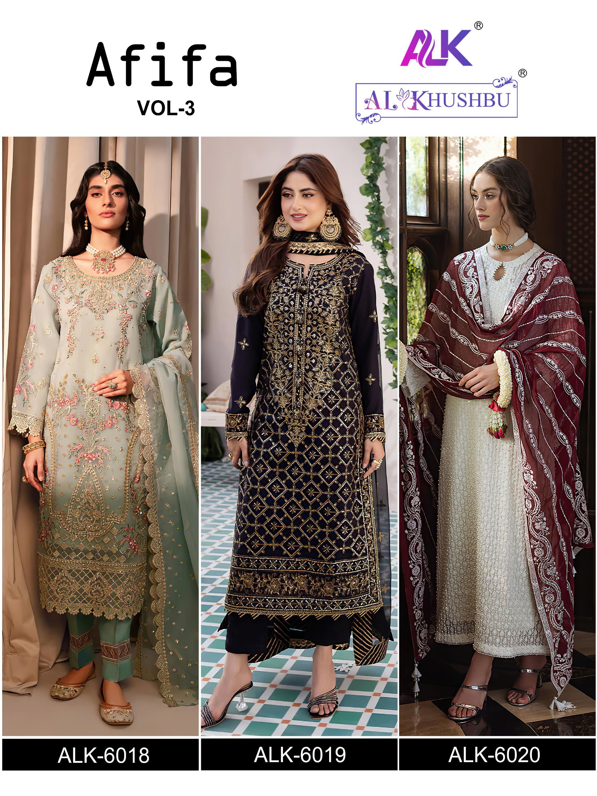 Alk Afifa Vol 3 Georgette Salwar Suit Collection