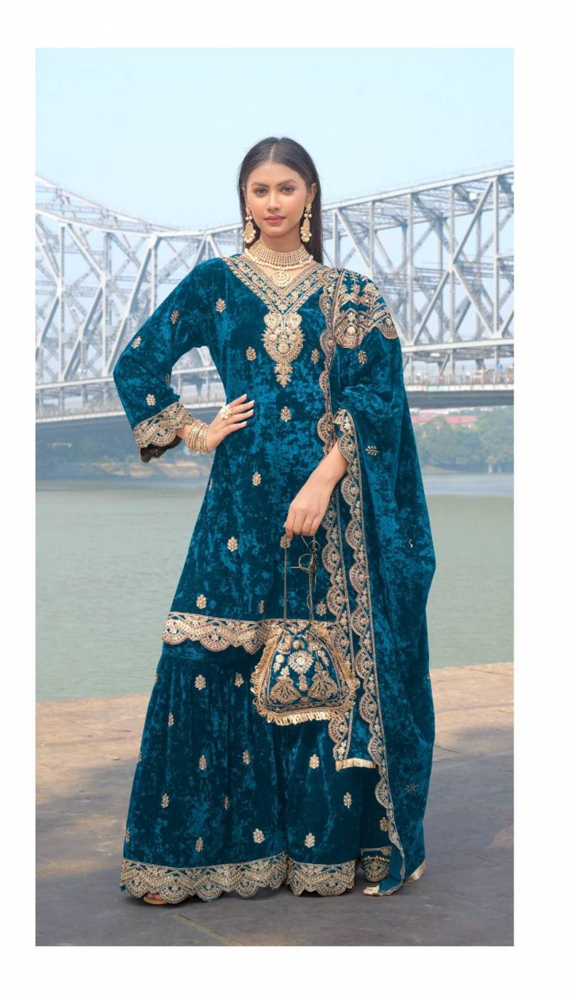 Shree K 5304 Velvet Pakistani Ready Made Salwar Suits