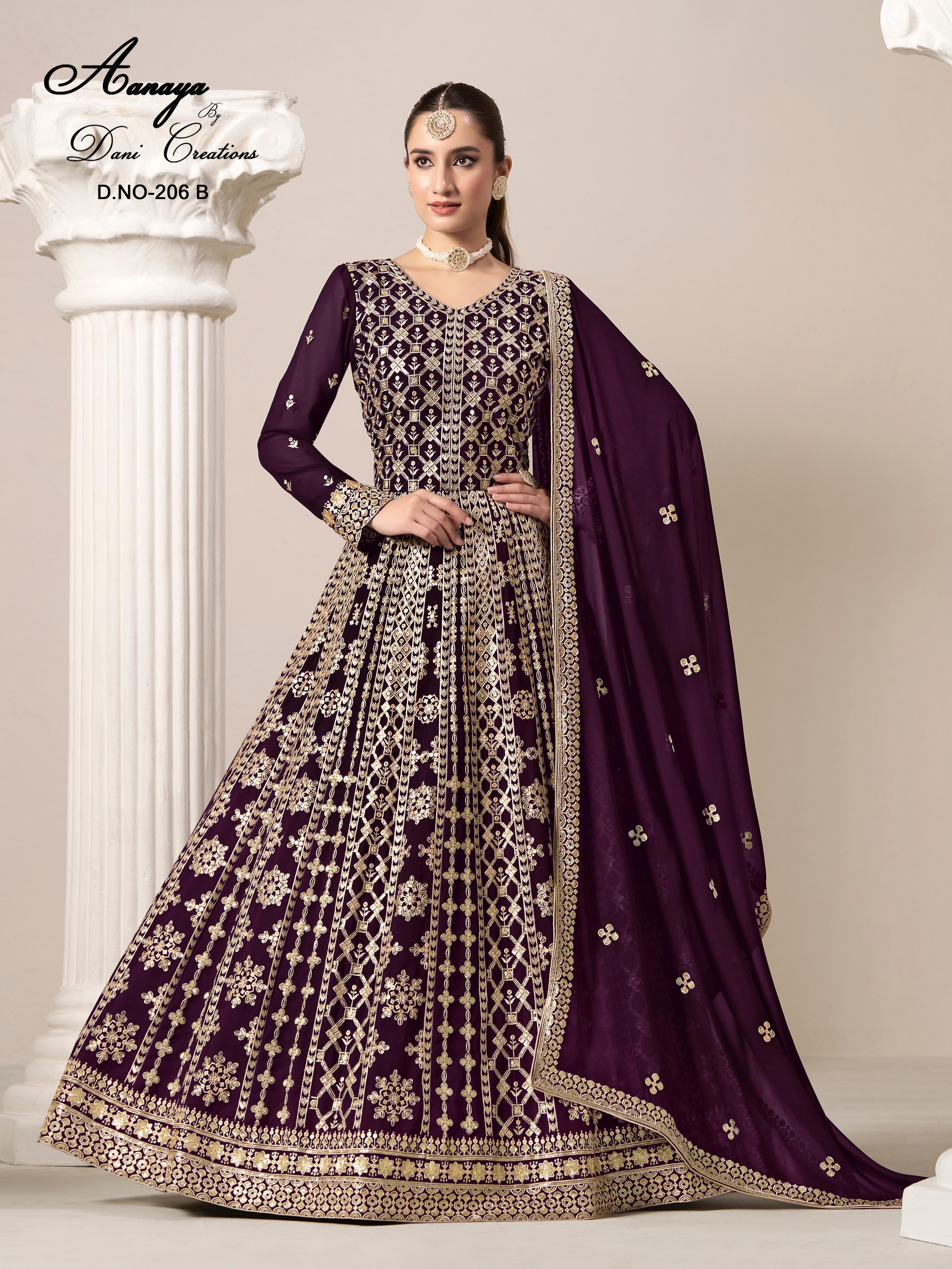 Aanaya Vol 206 Designer Faux Georgette Salwar Suit Collection