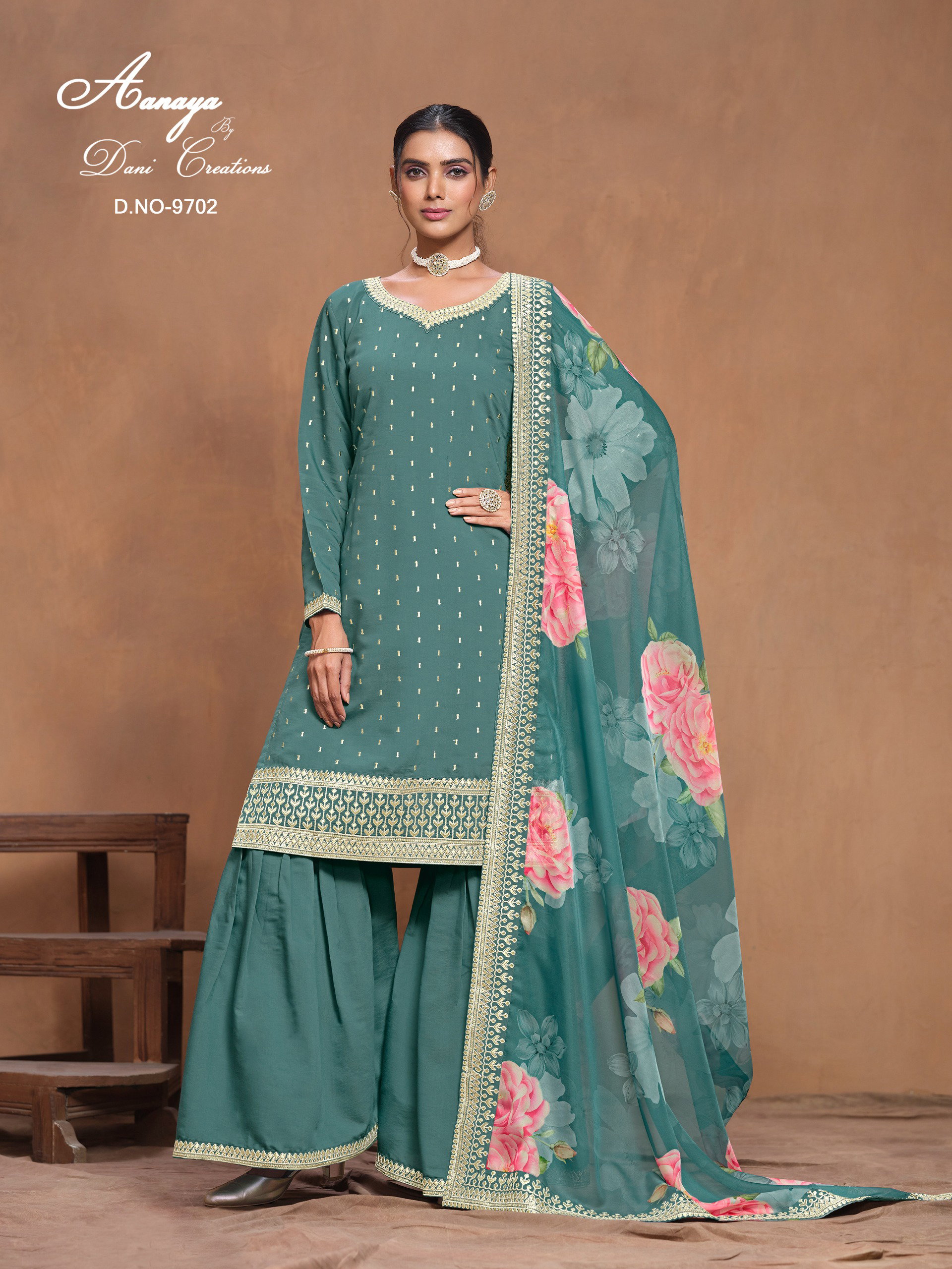 Aanaya 197 Designer Roman Silk Salwar Suit Collection