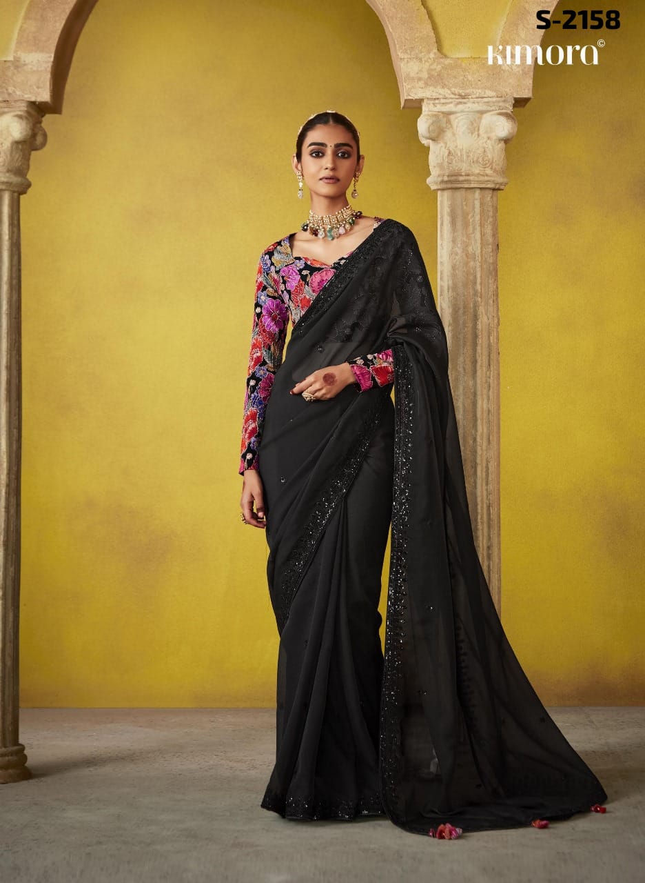 Kimora Divani Embroidered Designer Saree Collection
