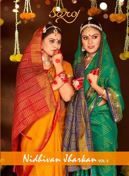 Saroj Nidhivan Jharkan Vol 2 Soft Crepe Silk Saree Collection