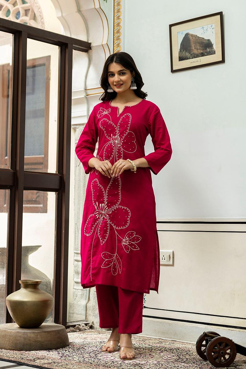 Daily Wear Cotton Kurti With Pant Collection