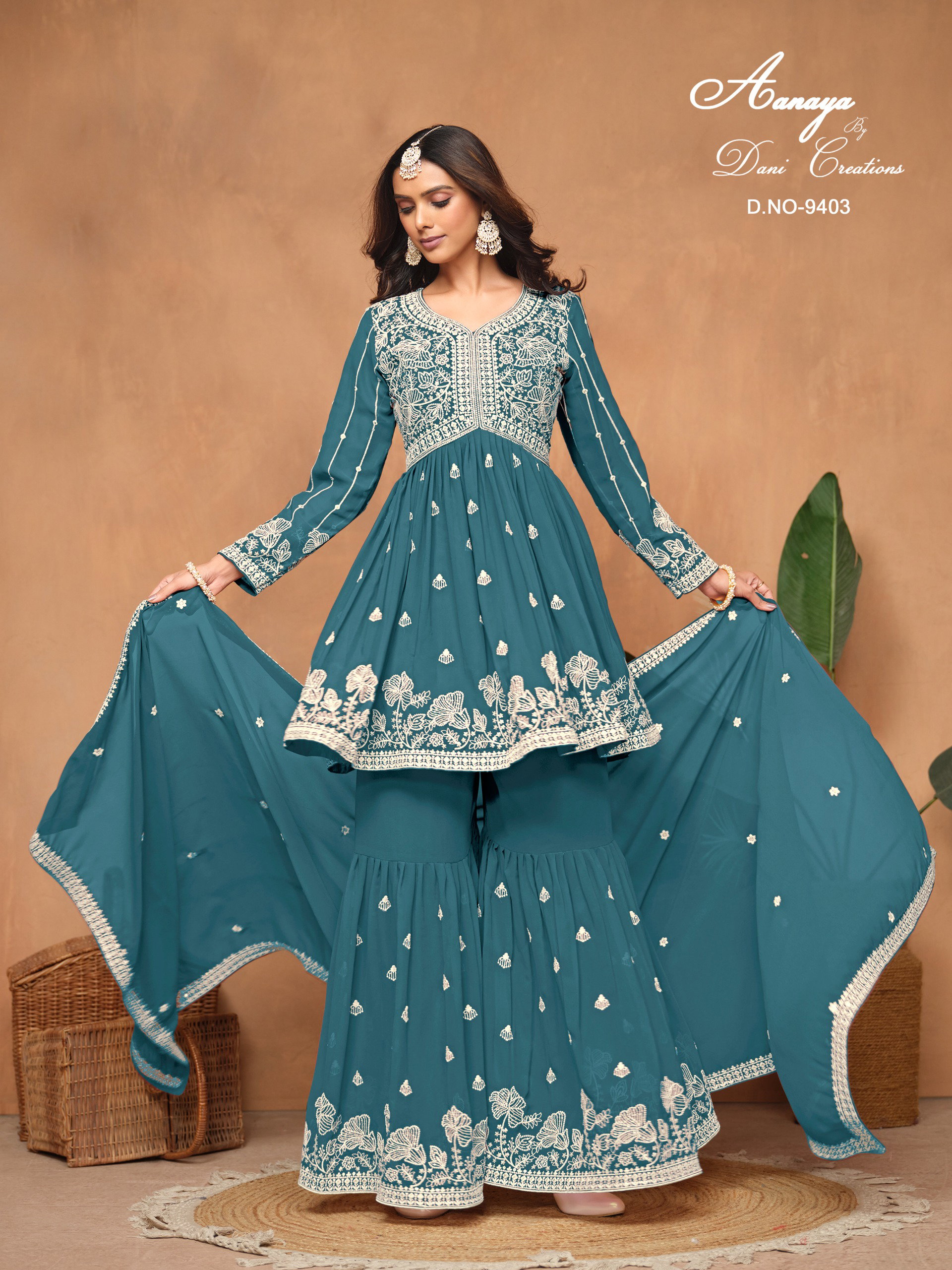Aanaya Vol 194 Faux Georgette Designer Salwar Suit Collection