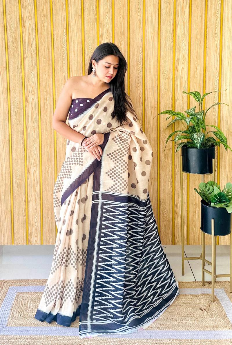 Md Sita C Fancy Linen Silk Digital Printed Saree Collection
