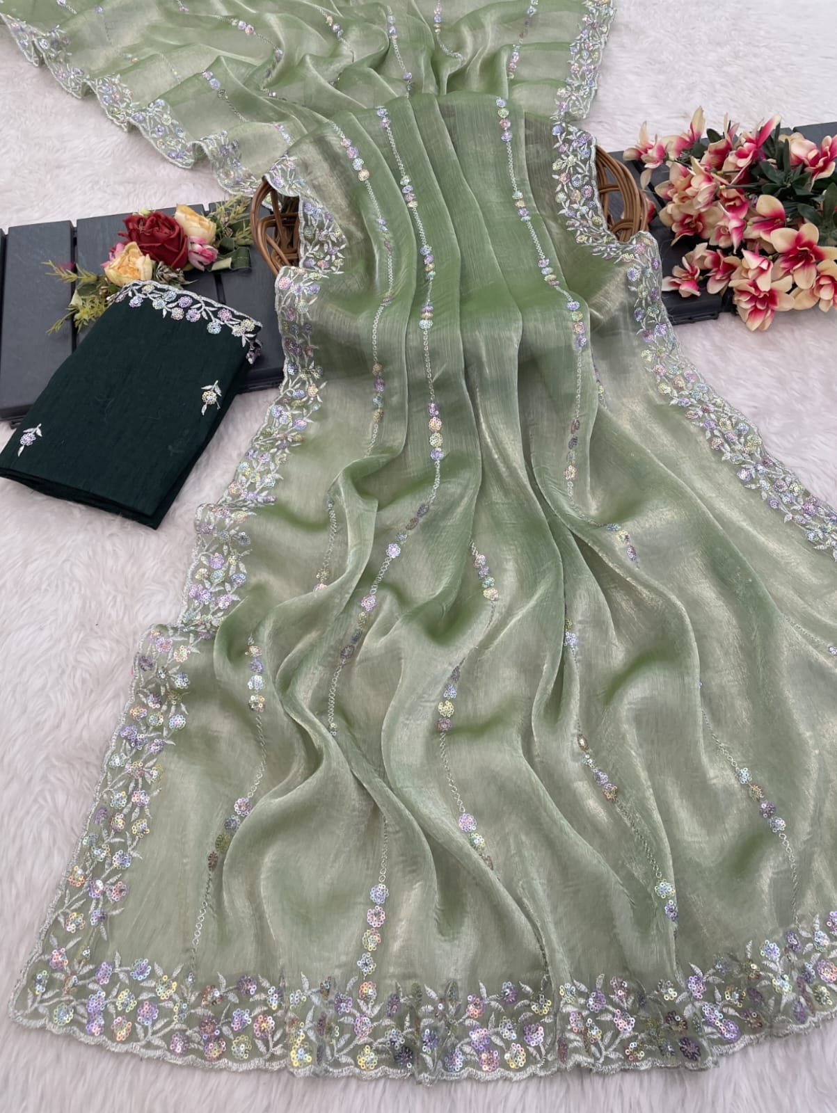 Vt 540 Beautiful Jimmy Choo Fancy Saree Collection
