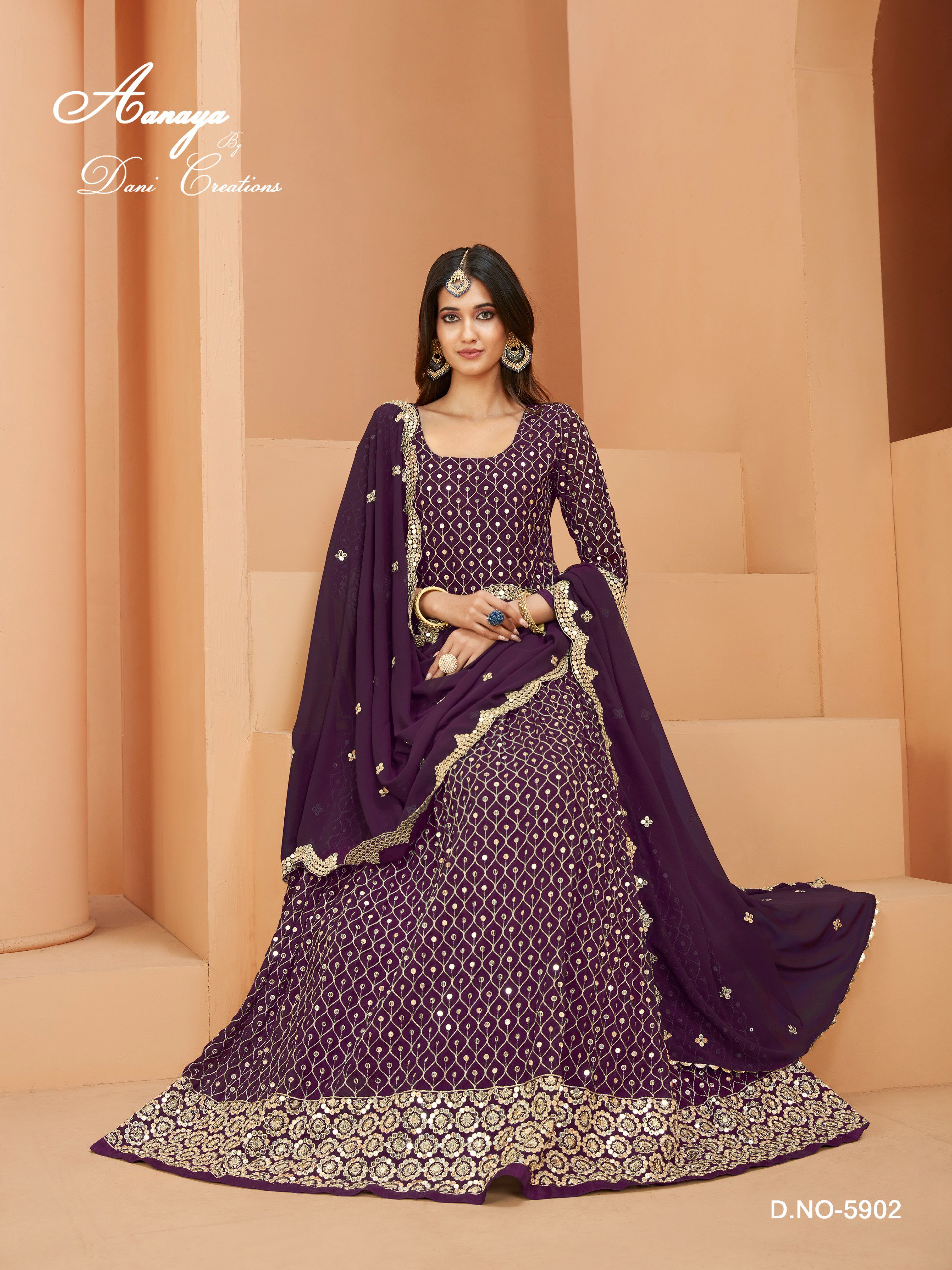 Aanaya Vol 159 Faux Georgette Designer Salwar Suit Collection