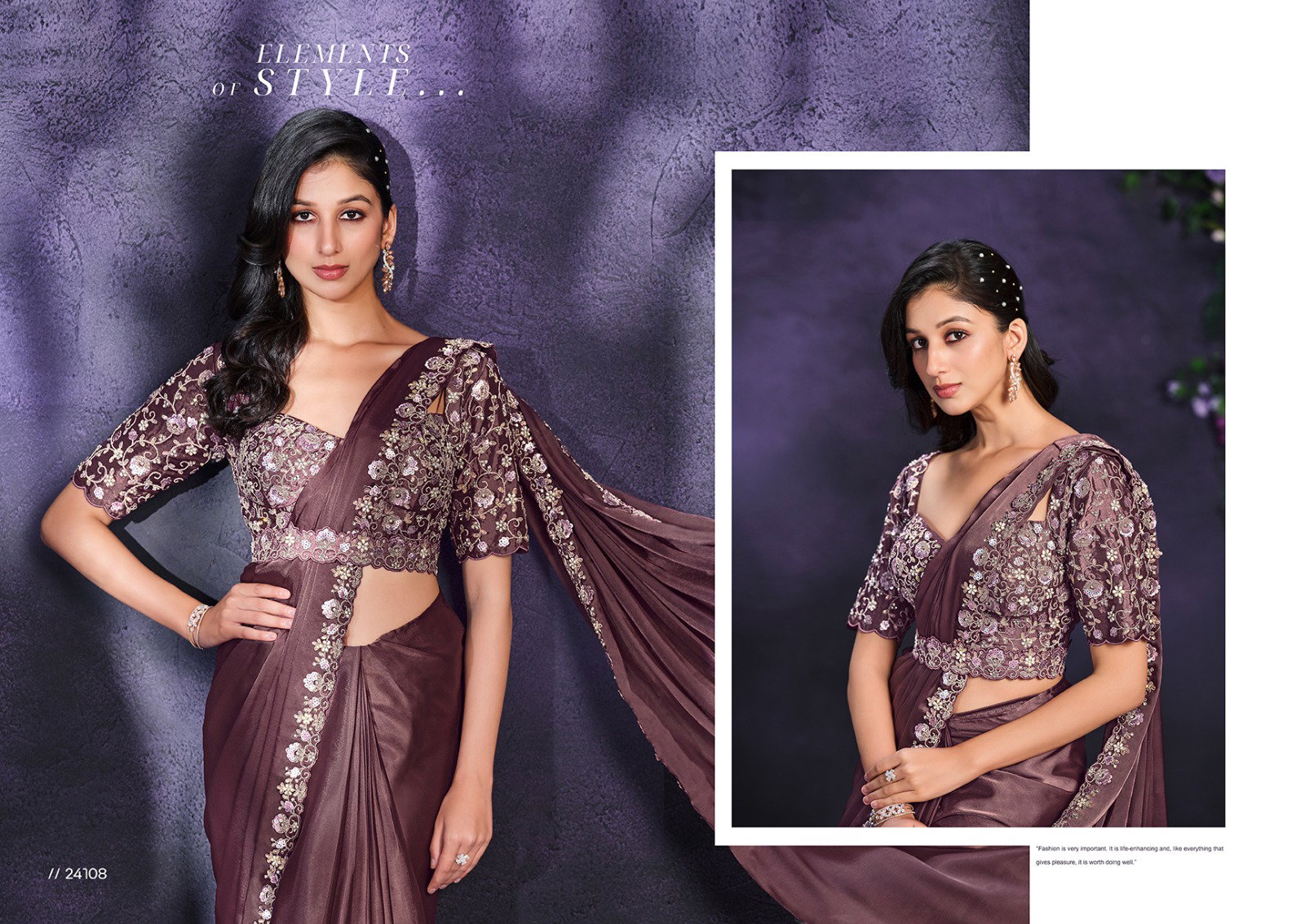 Mahotsav Mohmanthan Riona 24108 Crape Satin Silk Ready To Wear Saree