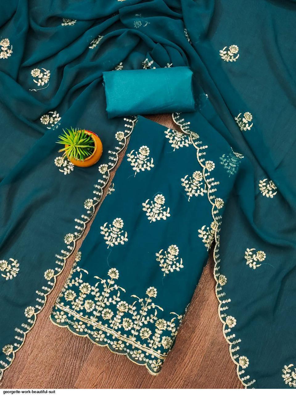 Zankar Suit 8002 Fancy Embroidered Dress Material Collection