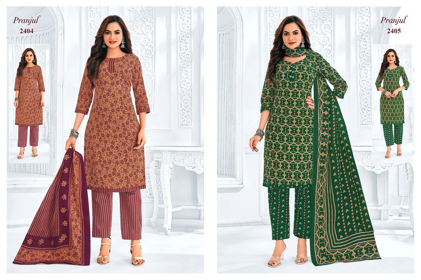 Pranjul Priyanka Vol 24 Printed Cotton Dress Material Collection