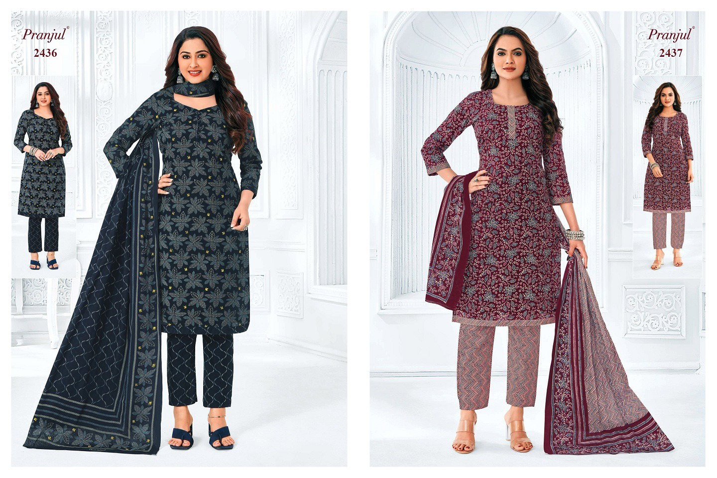 Pranjul Priyanka Vol 24 Printed Cotton Dress Material Collection