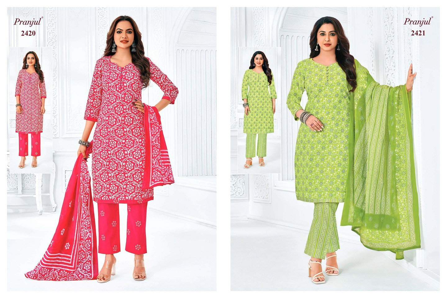 Pranjul Priyanka Vol 24 Printed Cotton Dress Material Collection